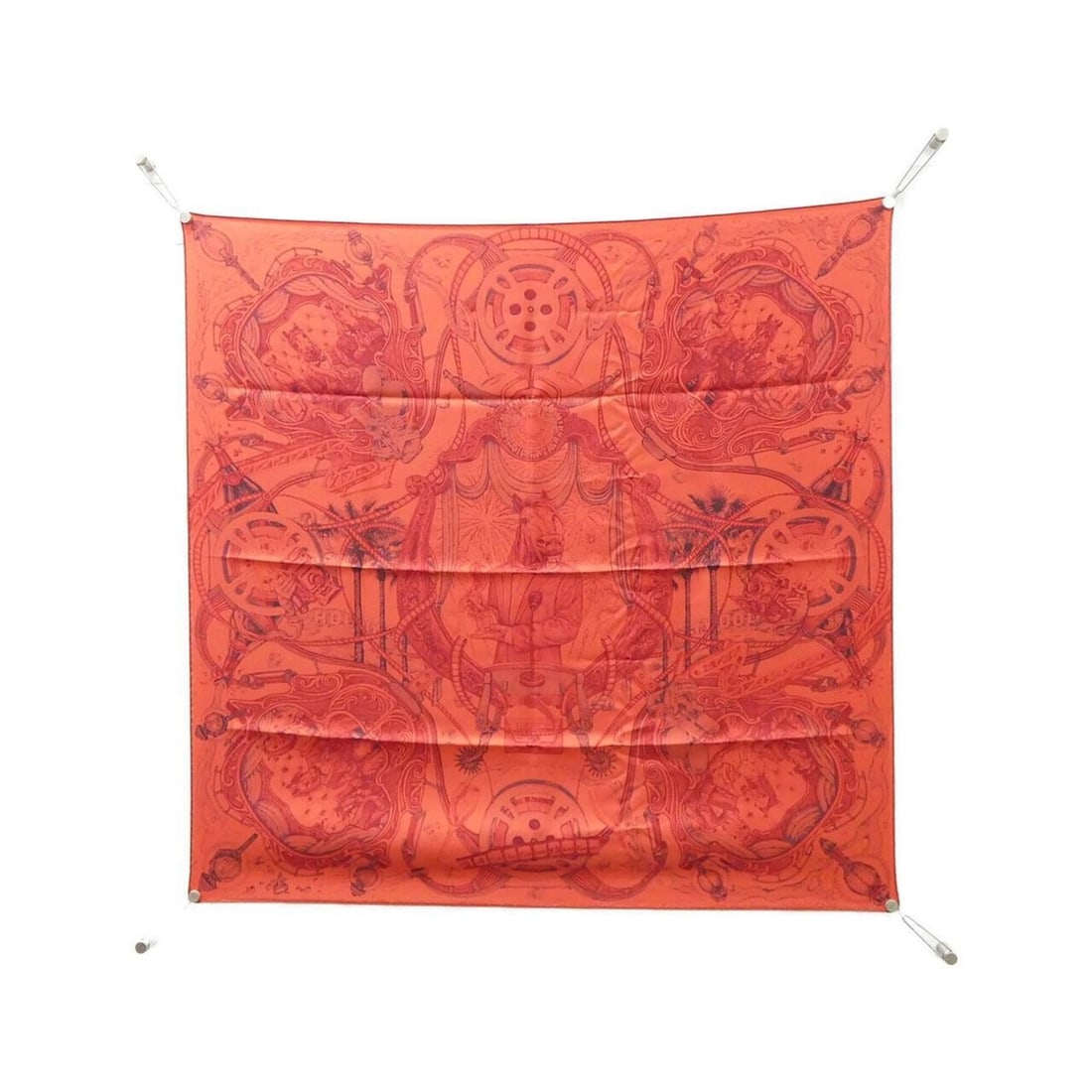 Hermes THE HORSAWARDS Carre Scarf Muffler: --- Catalog ---Category: SizeSize (LxW): 90cm x 90cm / 35.43'' x 35.43''Category: DesignType: ScarfColor: Red colorGender: WomenMaterial: Silk Category: GeneralBrand: Hermes--- Item List ---Section: C