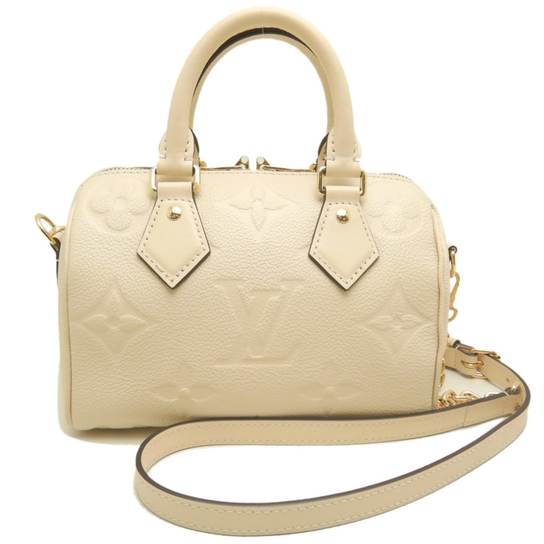 LOUIS VUITTON Monogram Empreinte Speedy Bandoulière 20 M58954 Handbag, Cream, Women's 254135: --- Catalog ---Category: SizeSize (HxWxD): 13.5cm x 20.5cm x 12cm / 5.31'' x 8.07'' x 4.72''Category: DesignType: HandbagGender: WomenClosure: ZipperMaterial: Monogram Empreinte Hardware Color: