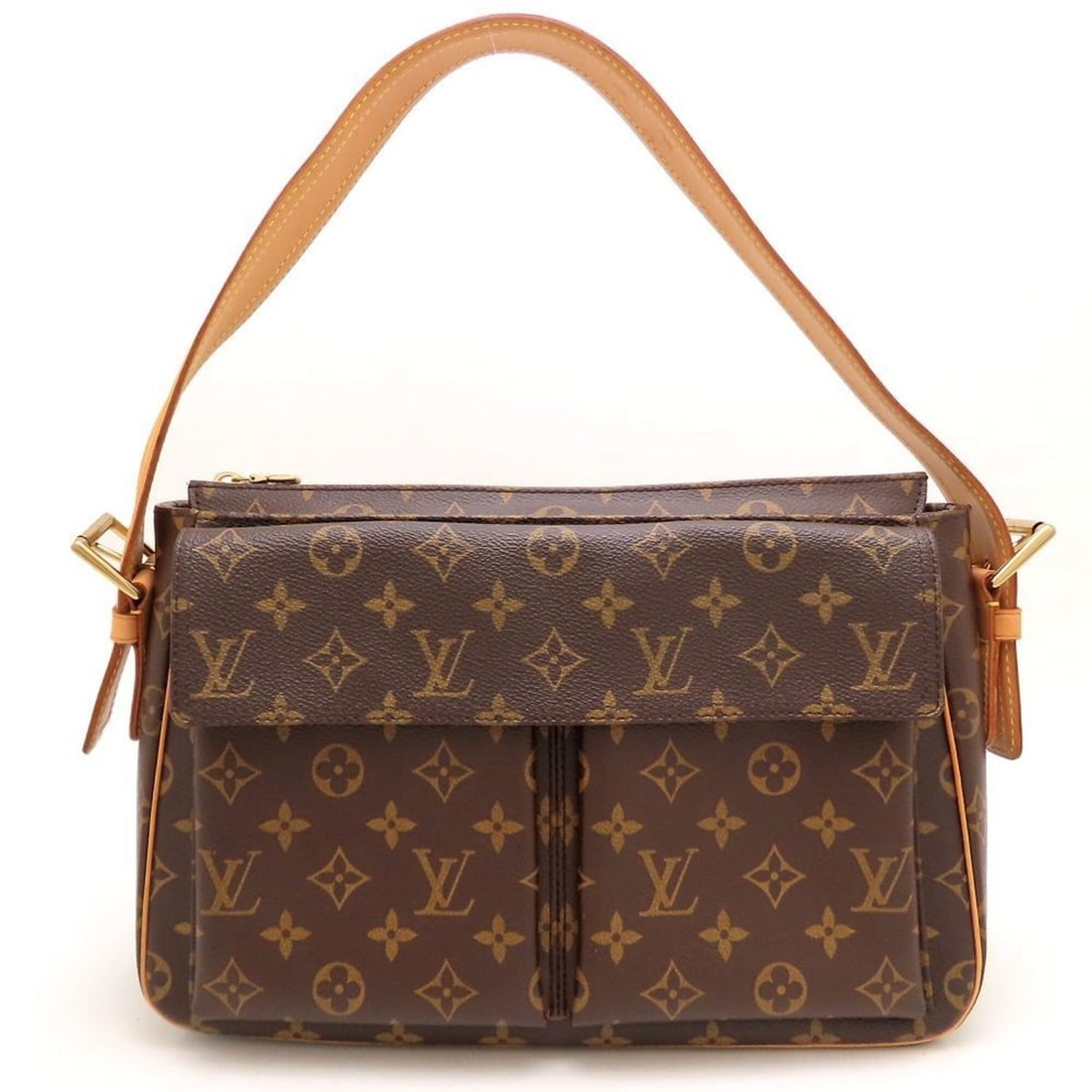LOUIS VUITTON Monogram Vivacite GM M51163 Shoulder Bag Brown Women's 353425: --- Catalog ---Category: SizeSize (HxWxD): 20.5cm x 32cm x 10cm / 8.07'' x 12.59'' x 3.93''Category: DesignType: Shoulder bagColor: BrownGender: WomenClosure: ZipperMaterial: Monogram Category:
