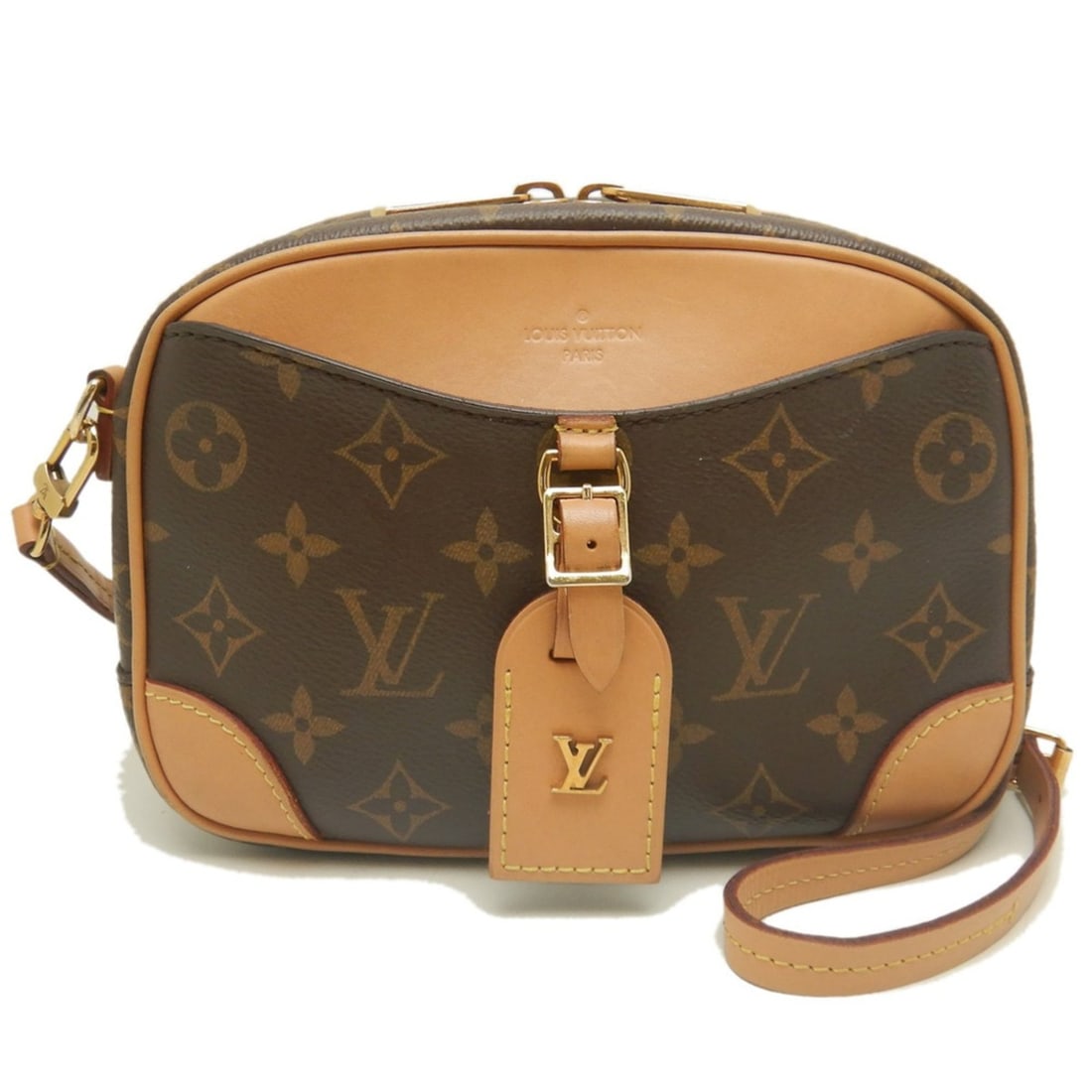 LOUIS VUITTON Monogram Deauville MINI M45528 Shoulder Bag Brown Women's 254143 (1 of 20)