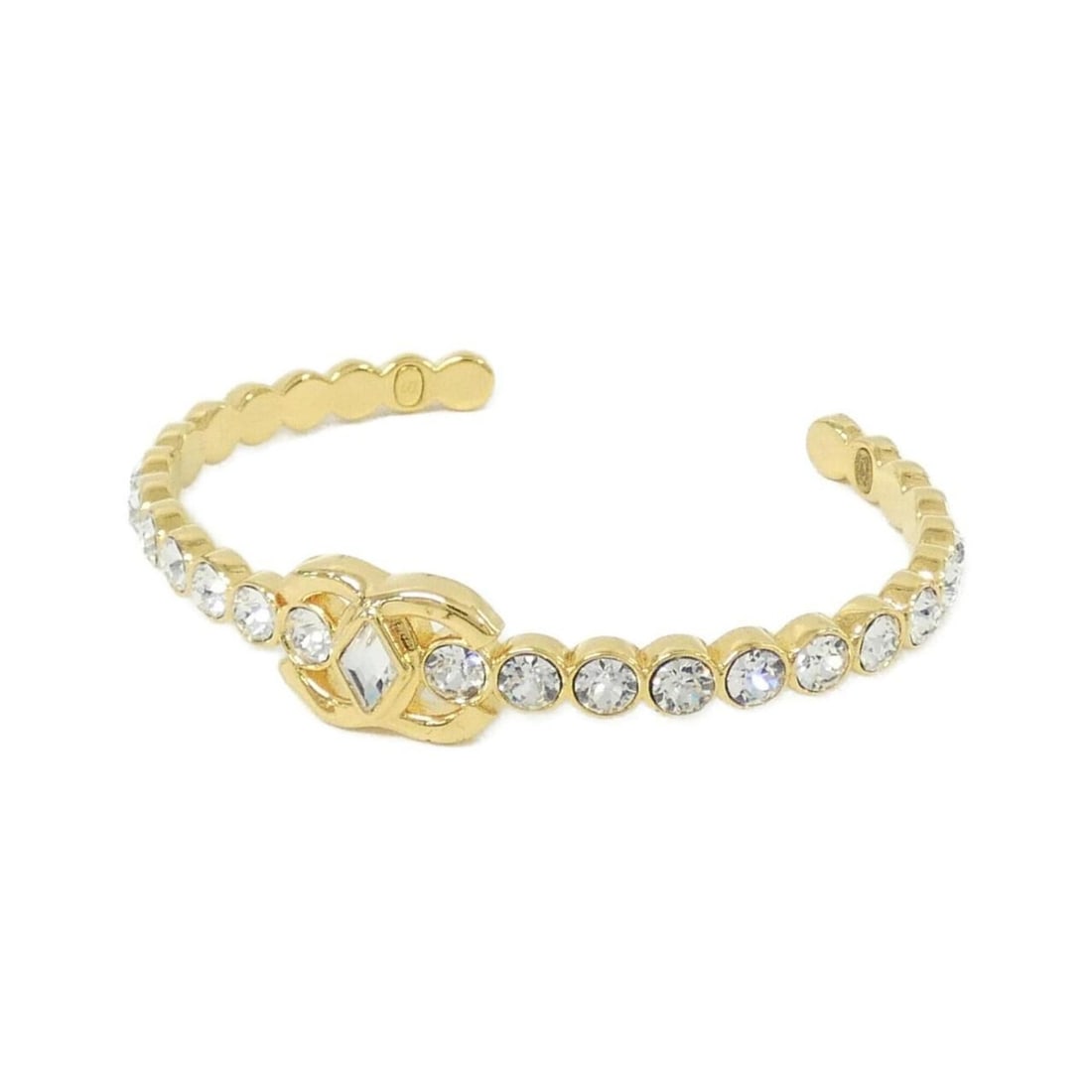 Chanel AB9932 Bangle: --- Catalog ---Category: SizeLength: 16cm / 6.29''Category: DesignType: BangleColor: Clear, GoldGender: WomenCategory: GeneralMPN: AB9932Brand: Chanel--- Item List ---Section: ConditionRanking: Rank