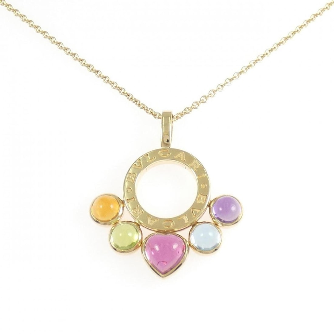 Bvlgari Allegra Semi-Precious Stones Necklace: --- Catalog ---Category: SizePendant Size: 37.6mm x 32.4mm / 1.48'' x 1.27''Neck Circumference: 40 cm / 15.74''Category: DesignGender: WomenMaterial: Yellow gold (18K)Pendant Type: PendantNecklace