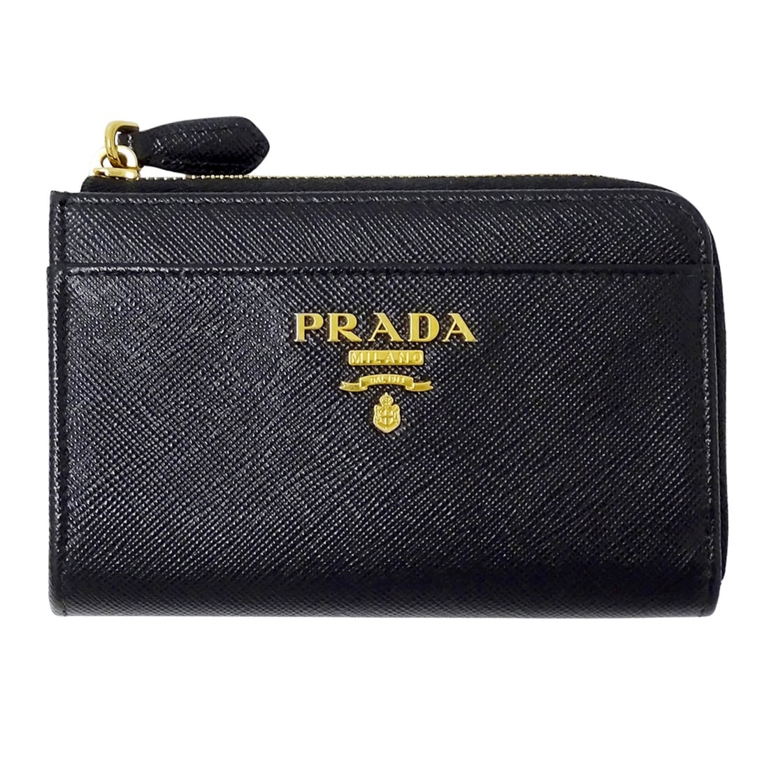 Prada PRADA Wallet for Women and Men - Brand Wallet/Coin Case Saffiano Leather, Black, 1PP122: --- Catalog ---Category: DesignType: Business card caseColor: BlackGender: Men,WomenMaterial: Saffiano Category: GeneralBrand: PradaCountry of Origin: ItalyCategory: Physical PropertiesSize (HxWxD): 8