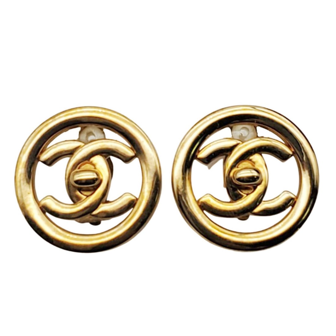 Chanel CHANEL Earrings for Women, Brand GP Gold, Large Size, Both Ears, Coco Mark, 97P Stamped: --- Catalog ---Category: SizeSize (HxWxD): 24.00mm x 24.00mm / 0.94'' x 0.94''Category: DesignType: Clip earringsColor: GoldFinish: Gold platedGender: WomenCategory: GeneralBrand: ChanelCountry of