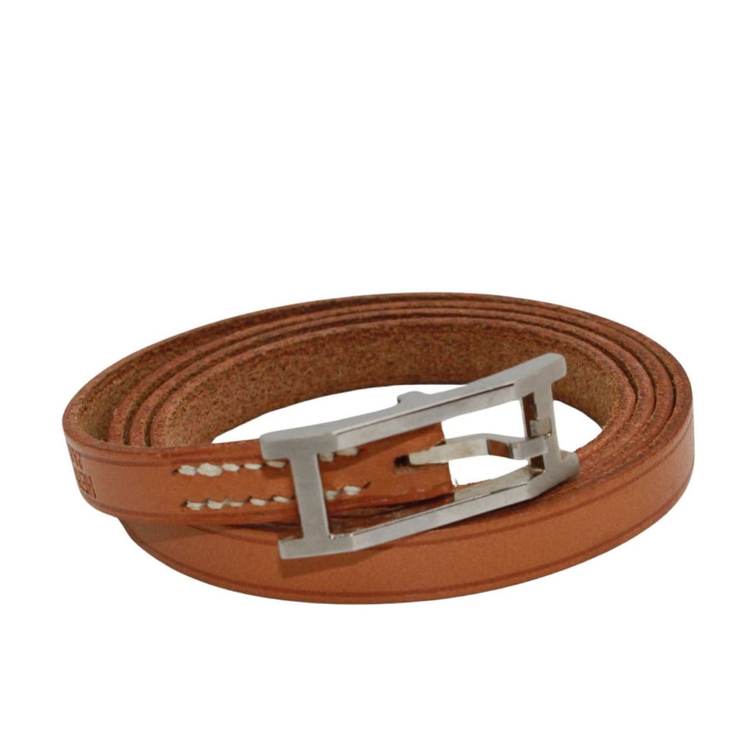 Hermes Api 3 Bracelet for Women, Brand Leather, Brown, Silver Hardware, Belt Style, ?H: --- Catalog ---Category: SizeLength: 20cm / 7.87''Total Length: 75cm / 29.52''Category: DesignType: Charm braceletColor: BrownGender: WomenMaterial: LeatherCategory: GeneralLine: HapiBrand: Hermes---