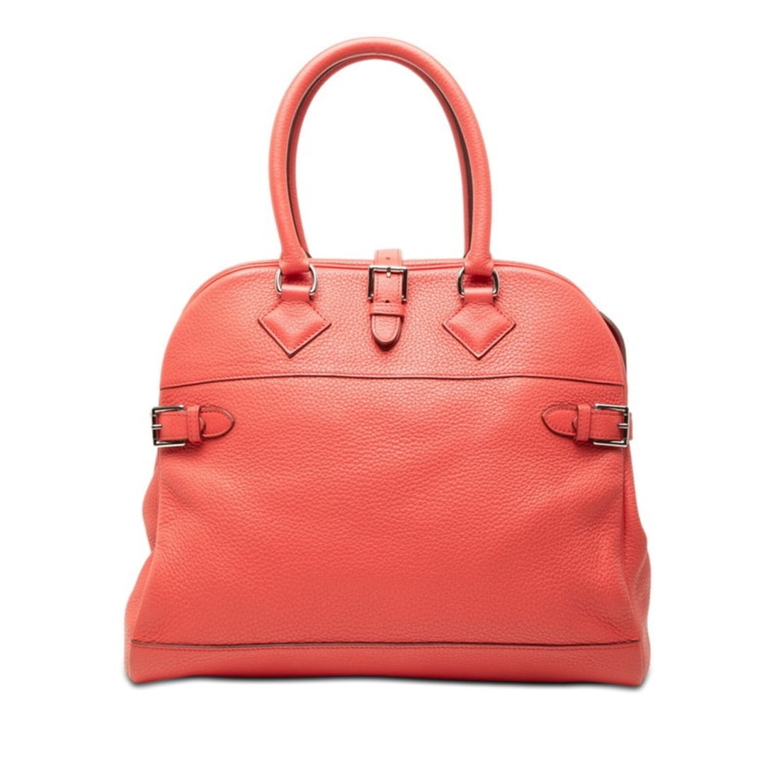 Hermes Atlas 35 Handbag, Red, Silver Hardware, Taurillon Clemence Leather, Women's. (1 of 11)