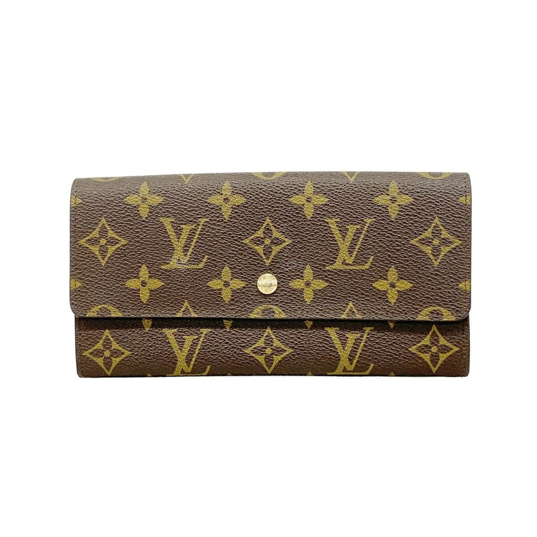 Louis Vuitton Monogram Pochette Portemonnaie Credit Long Wallet M61723 Brown Women's P3291098