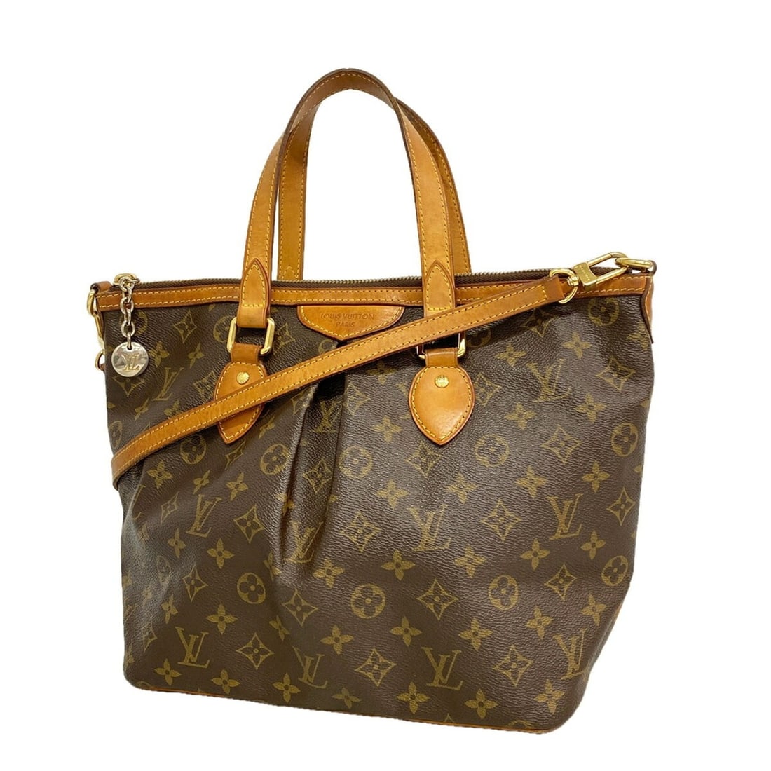 Louis Vuitton Monogram Palermo PM Handbag M40145 Brown 2-way bag for women OP011416