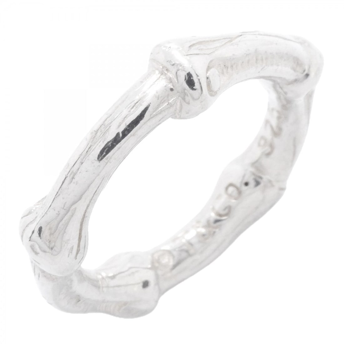 Tiffany & Co. Bamboo Ring, Sterling Silver 925, Size 10, Women's