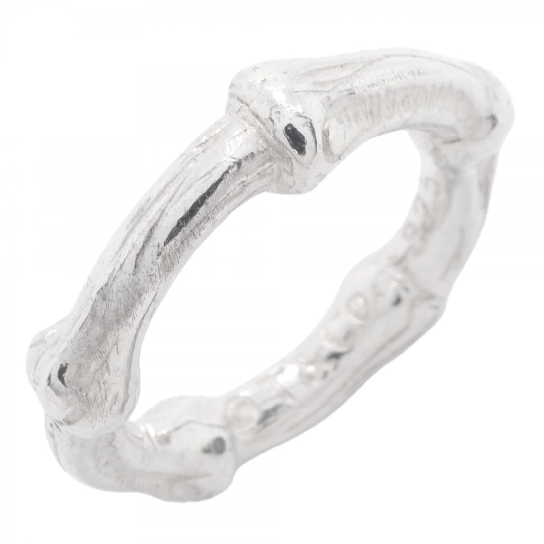 Tiffany & Co. Bamboo Ring, Sterling Silver 925, Size 8, Women's: --- Catalog ---Category: SizeJP Size: 8US Size: 4.5Category: DesignType: Band ringGender: WomenMaterial: Silver 925Category: GeneralBrand: Tiffany--- Item List ---Section: ConditionRanking: Rank AB Us