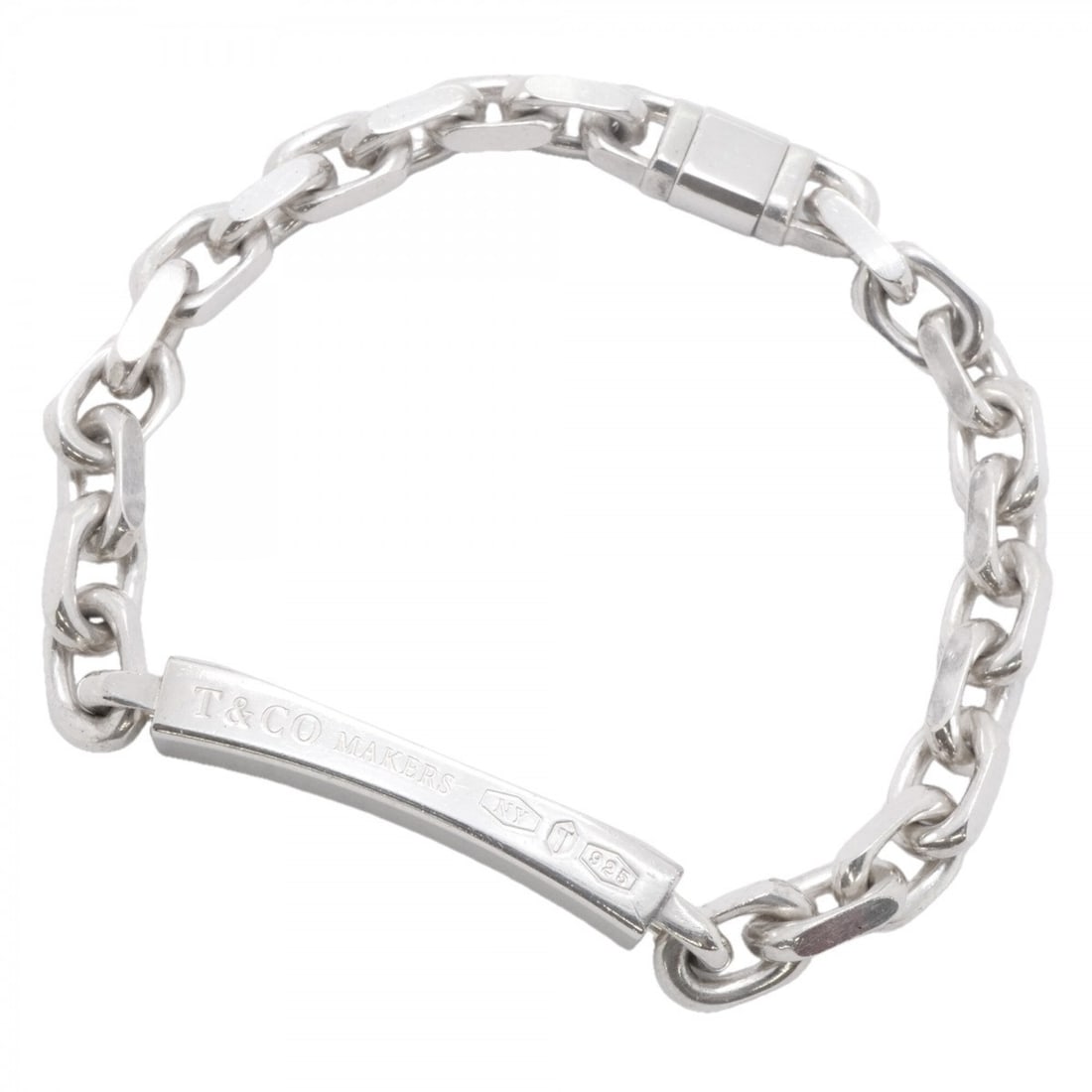 Tiffany & Co. Makers ID Chain Bracelet, Sterling Silver 925, Men's (1 of 12)