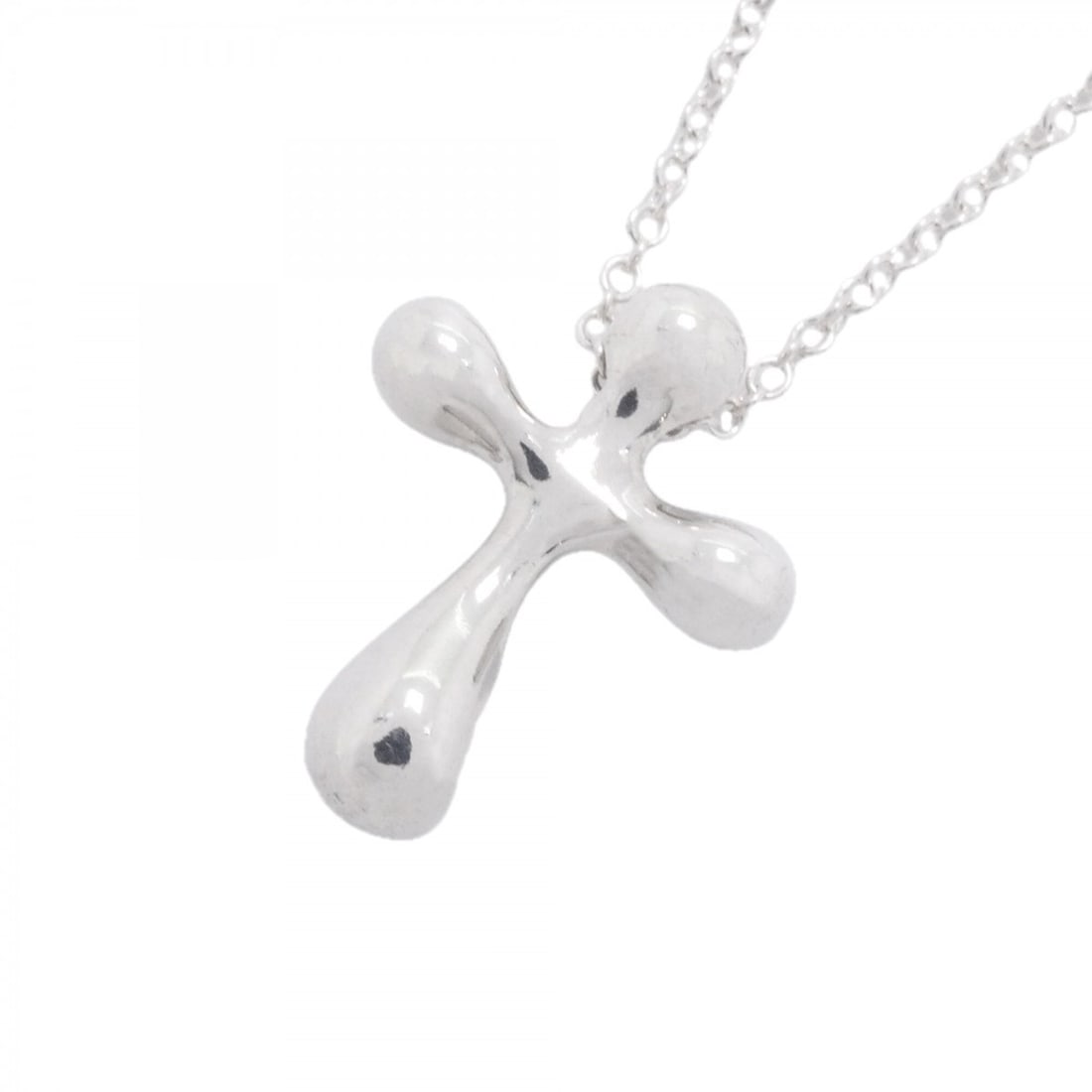 Tiffany & Co. Small Cross Necklace, Sterling Silver 925, Women's