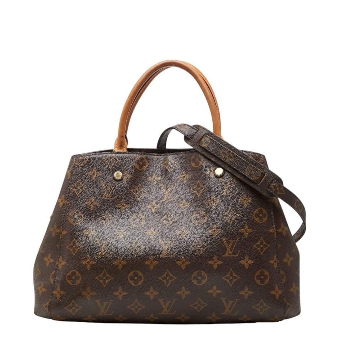 Louis Vuitton Monogram Montaigne MM Handbag Shoulder Bag 2WAY M41056 Brown Leather Women's LOUIS