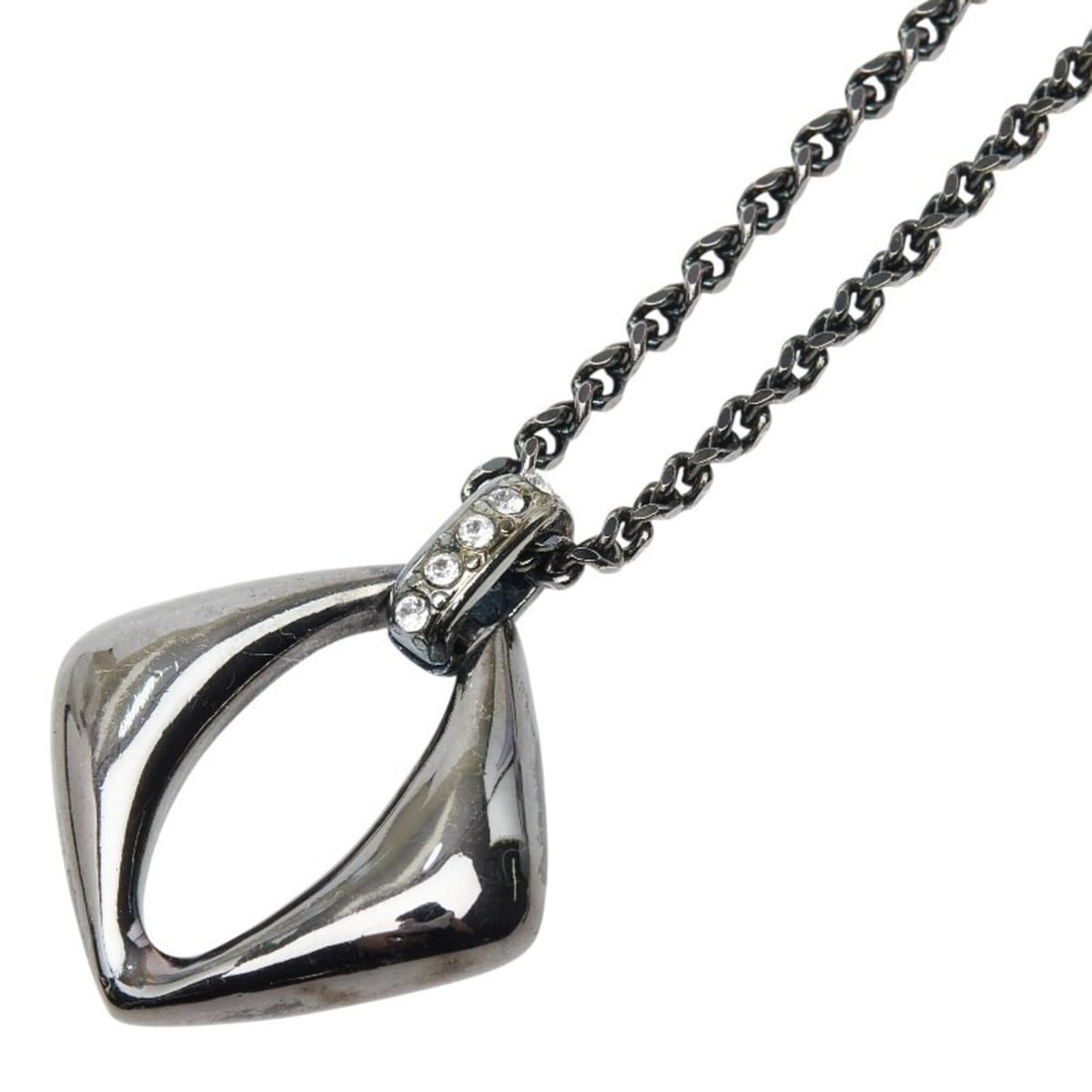 Yves Saint Laurent Saint Laurent Vintage Square Top Chain Long Neck Cordless Pendant, Black with (1 of 13)