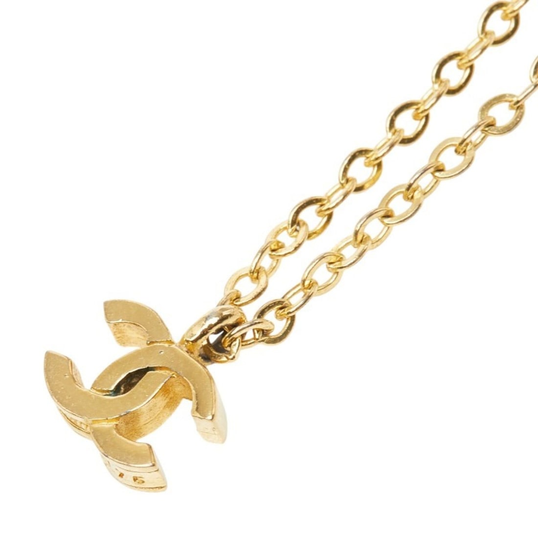 Chanel Vintage Coco Mark Necklace, Gold Plated, Women's CHANEL