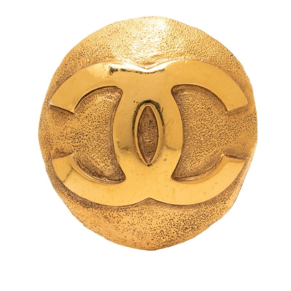 Chanel Vintage Coco Mark Brooch, Gold Plated, Women's CHANEL