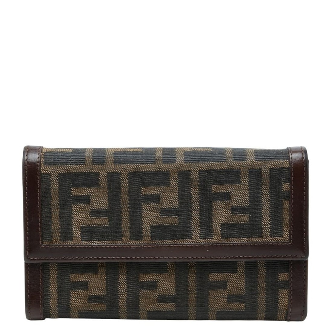 Fendi Zucca Long Wallet 2804-30858 Brown Canvas Leather Women's FENDI (1 of 12)