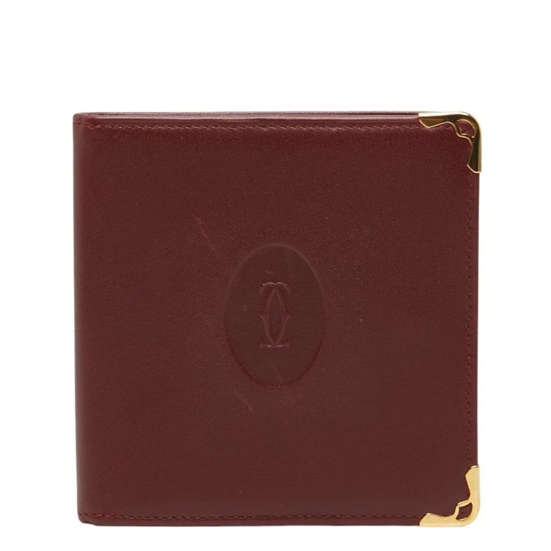 Cartier Must Line Bi-fold Wallet, Billfold, Wine Red/Bordeaux Leather, Women's, CARTIER: --- Catalog ---Category: SizeSize (HxWxD): 10cm x 10cm x 1cm / 3.93'' x 3.93'' x 0.39''Category: DesignType: Wallet (bi-fold)Color: Bordeaux, Wine redGender: WomenMaterial: Leather Category: GeneralBr