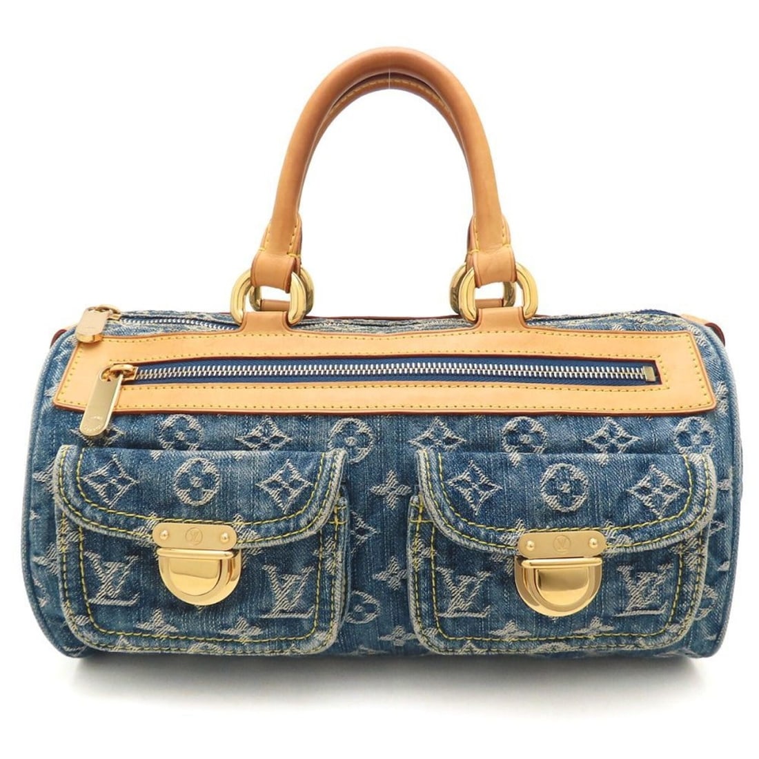 LOUIS VUITTON Monogram Denim Neo Speedy M95019 Handbag Blue Women's 353432
