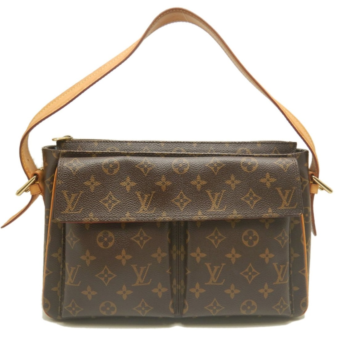LOUIS VUITTON Monogram Vivacite GM M51163 Shoulder Bag Brown Women's 254125 (1 of 20)