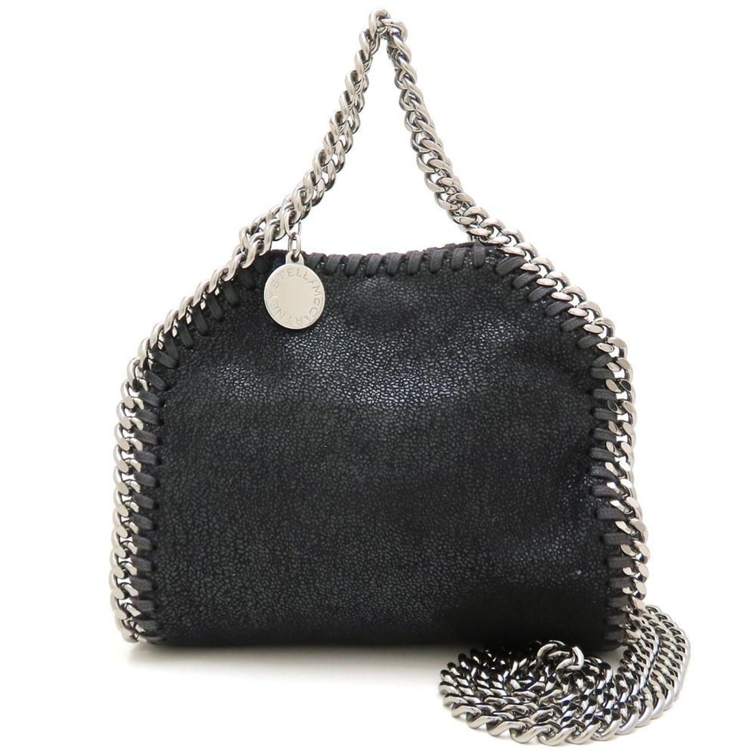 Stella McCartney Falabella Tiny Tote 700227W9132 Shoulder Bag, Polyester, Black, Women's 353446