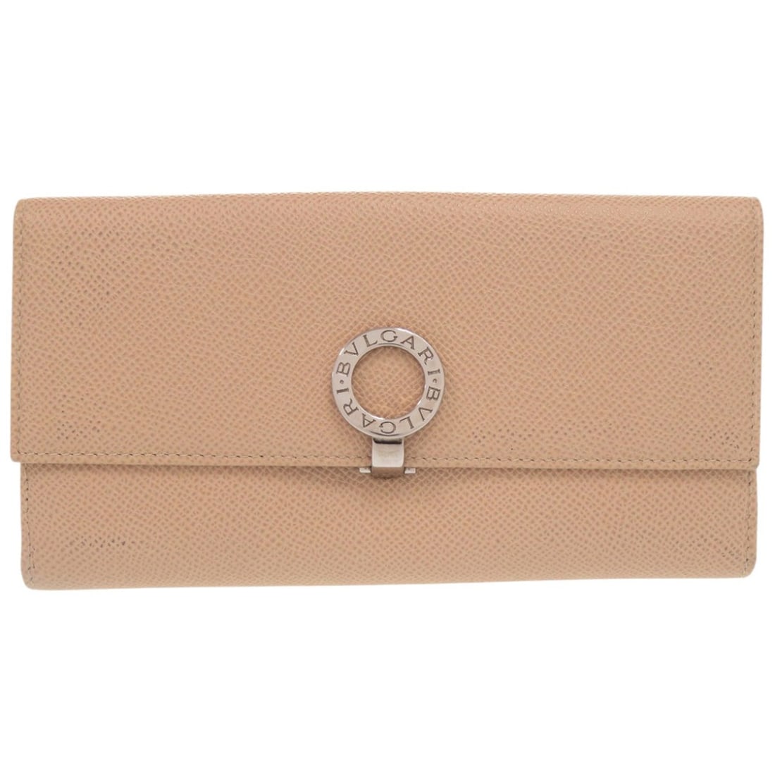 BVLGARI Logo Clip Long Wallet, Calfskin, Beige, 0897: --- Catalog ---Category: SizeSize (HxWxD): 10cm x 19cm x 2.5cm / 3.93'' x 7.48'' x 0.98''Category: DesignType: Long wallet (bi-fold)Color: BeigeGender: WomenMaterial: Leather Leather/Fur Type: Calfski