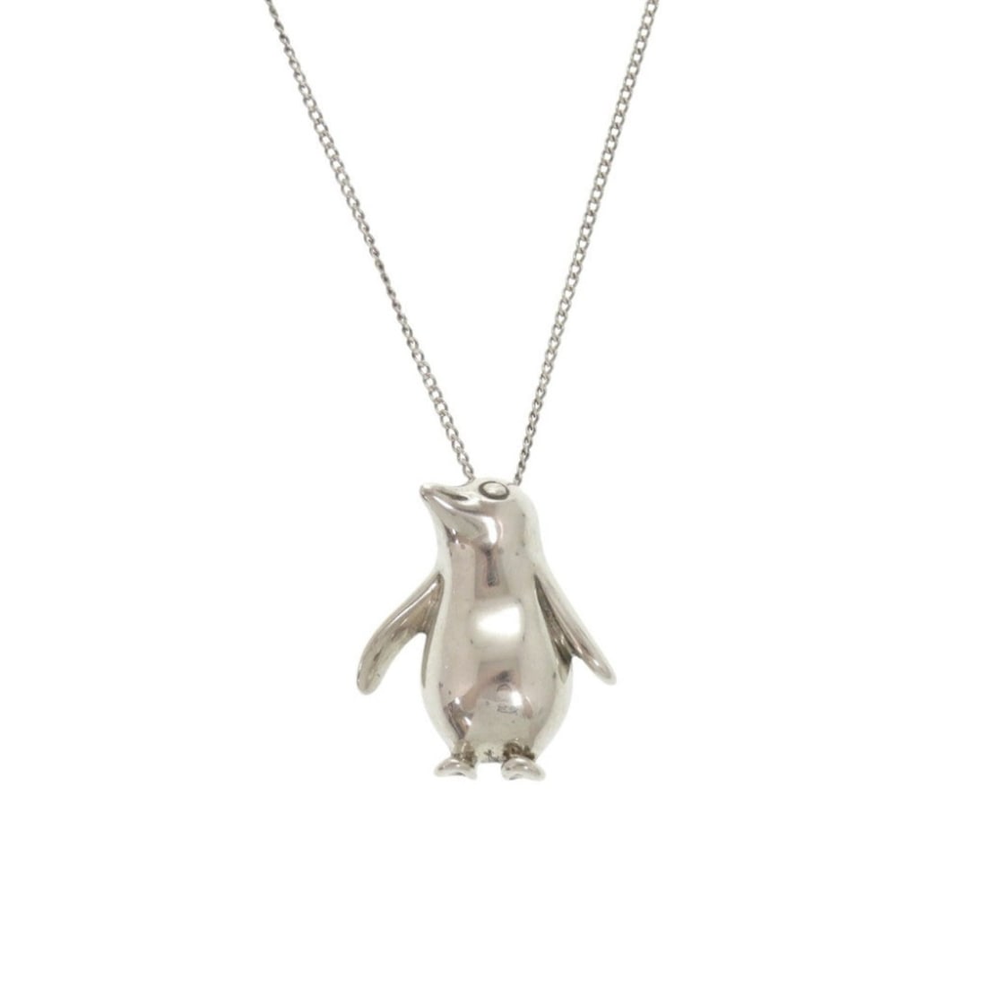 Tiffany & Co. Penguin Sterling Silver 925 Necklace (Silver) 0964