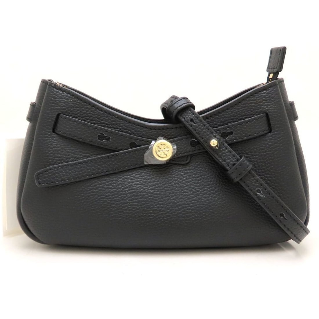 Tory Burch ROMY ZIP TOP CROSSBODY 179955 Shoulder Bag, Leather, Black, Women's 353438