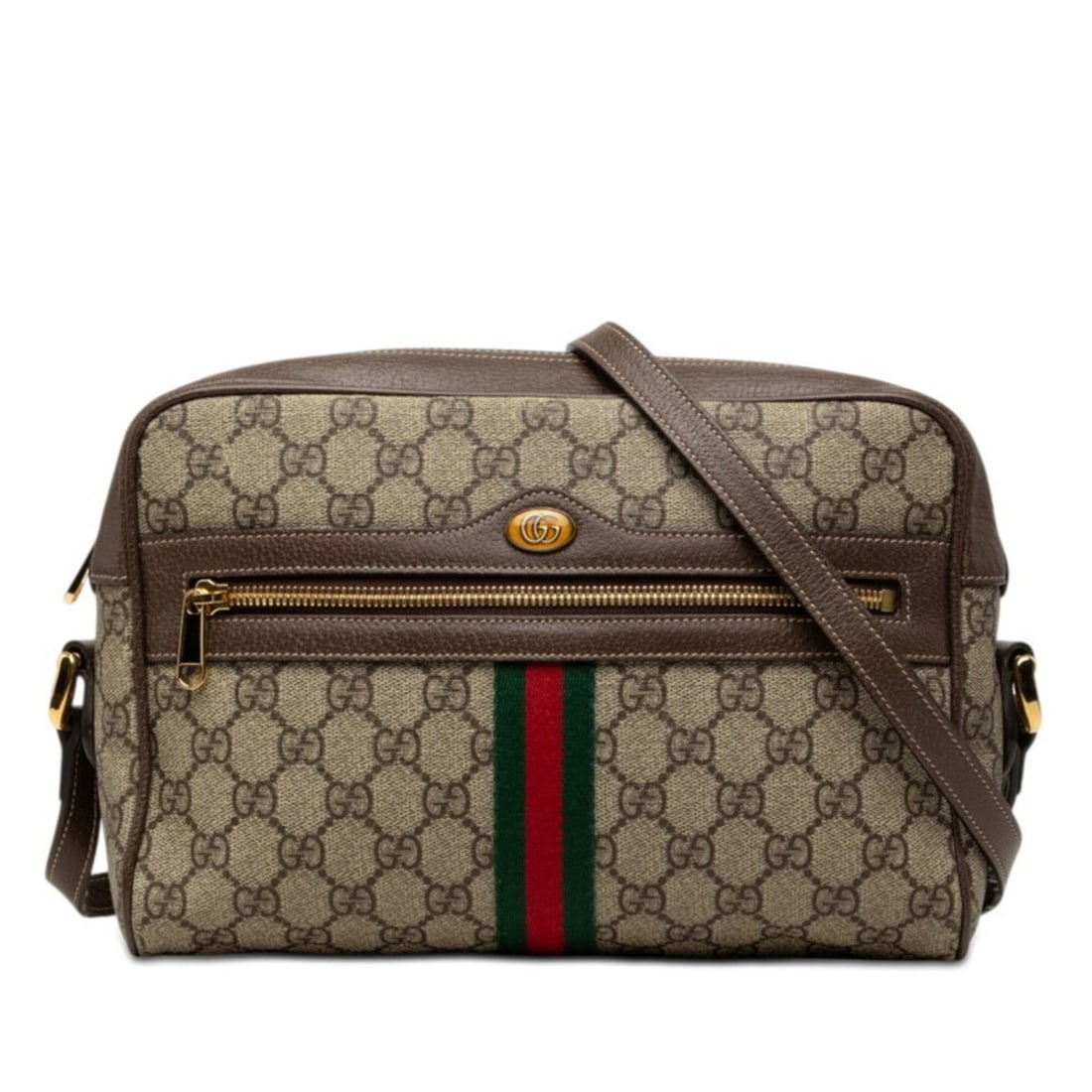 Gucci Ophidia GG Supreme Sherry Line Crossbody Shoulder Bag 517080 Beige Leather Women's GUCCI (1 of 11)
