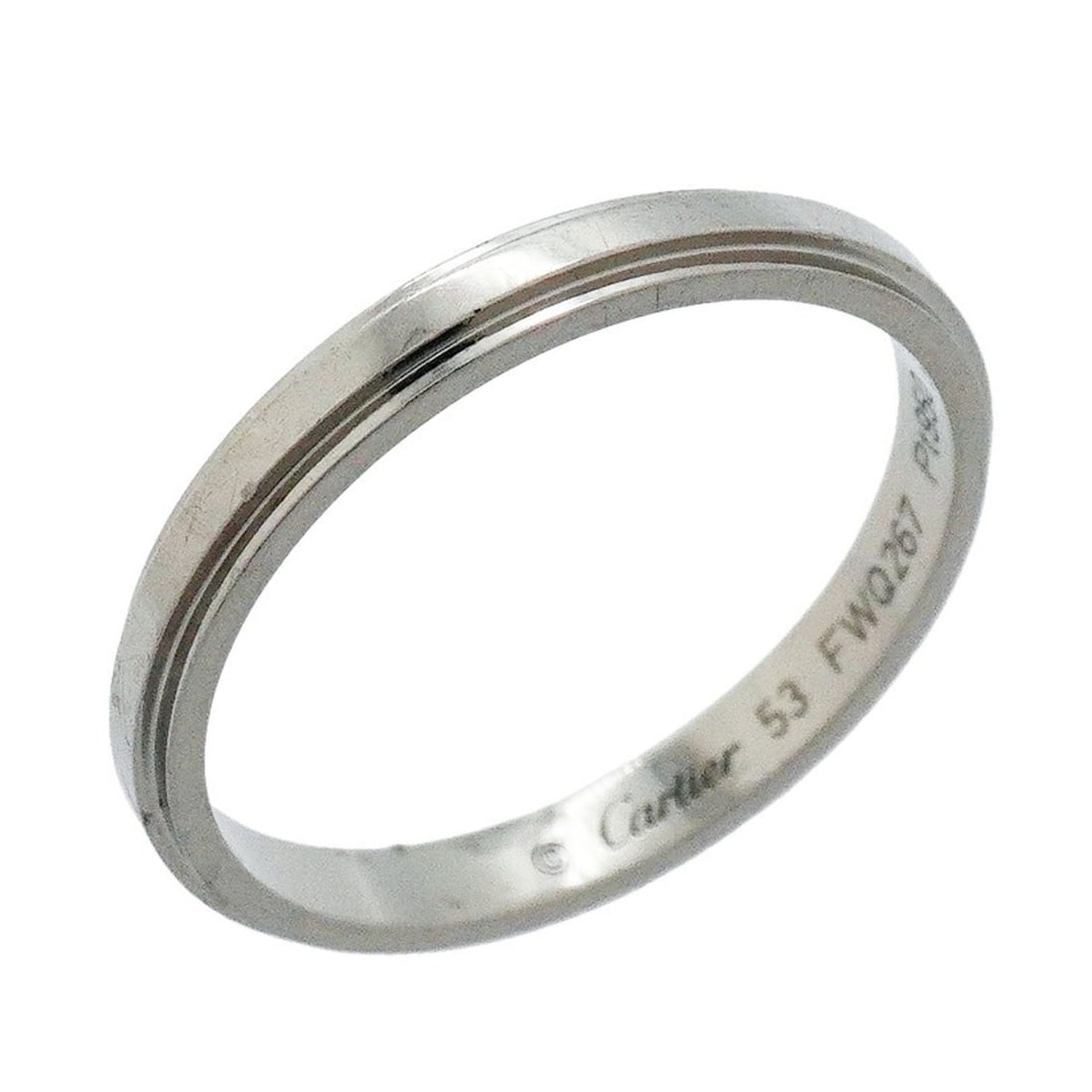 Cartier Damour Ring, Pt950 Platinum, Size 53, Ladies': --- Catalog ---Category: SizeUS Size: 6.5Brand Size: 53Category: DesignType: Band ringGender: WomenMaterial: Platinum 950Category: GeneralBrand: Cartier--- Item List ---Section: ConditionRanking: Rank