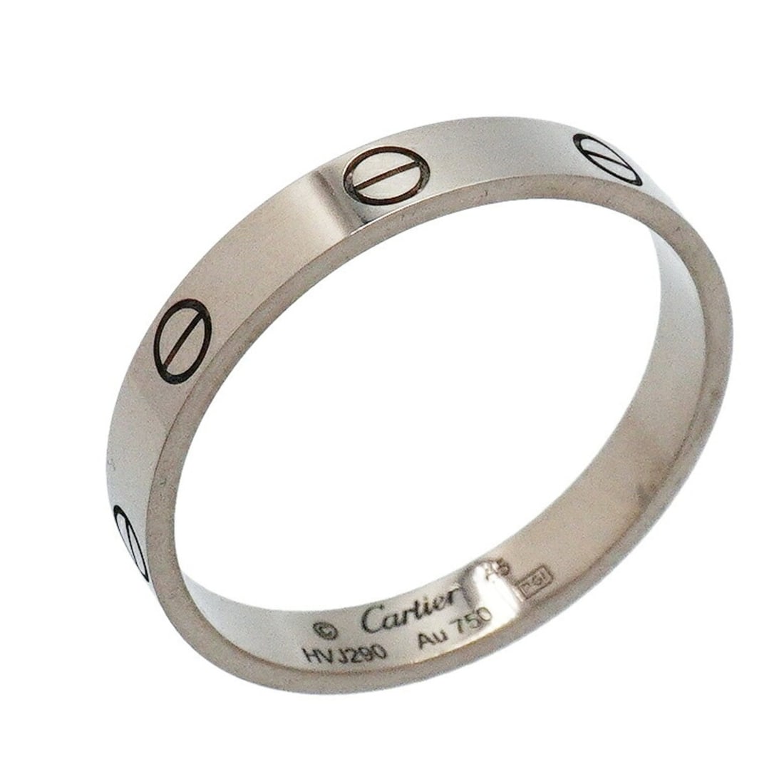 Cartier Mini Love Ring, 18K White Gold, Size 65, Men's