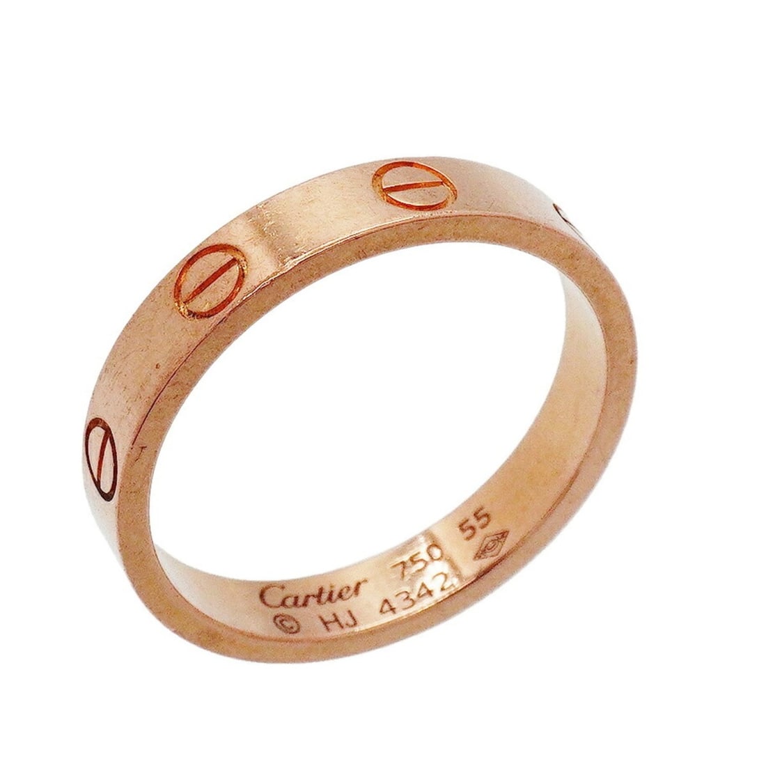 Cartier Mini Love Ring, 18K Pink Gold, Size 55, Men's/Women's