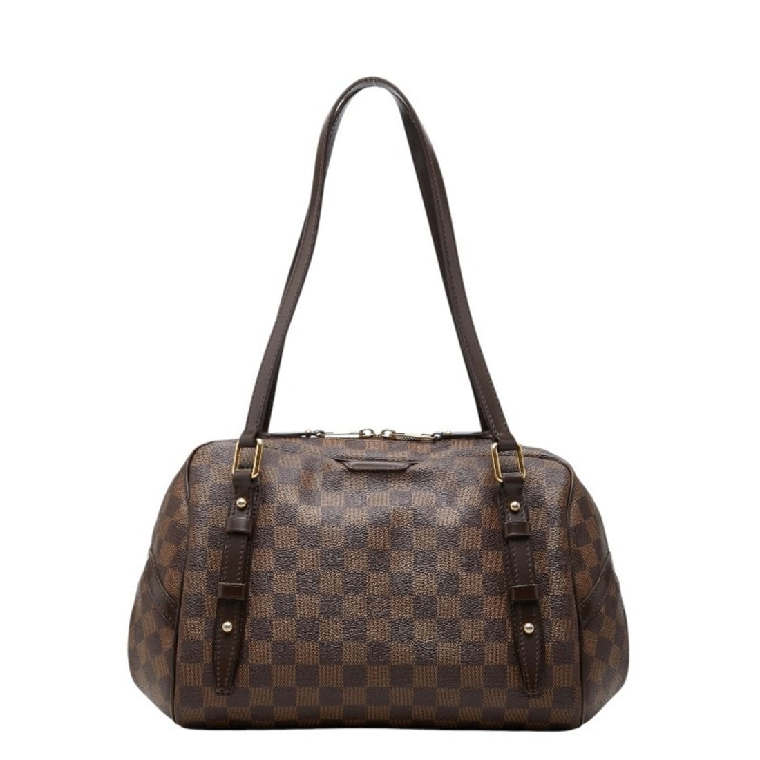 Louis Vuitton Damier Rivington PM Tote Bag Shoulder N41157 Brown Leather Women's LOUIS VUITTON