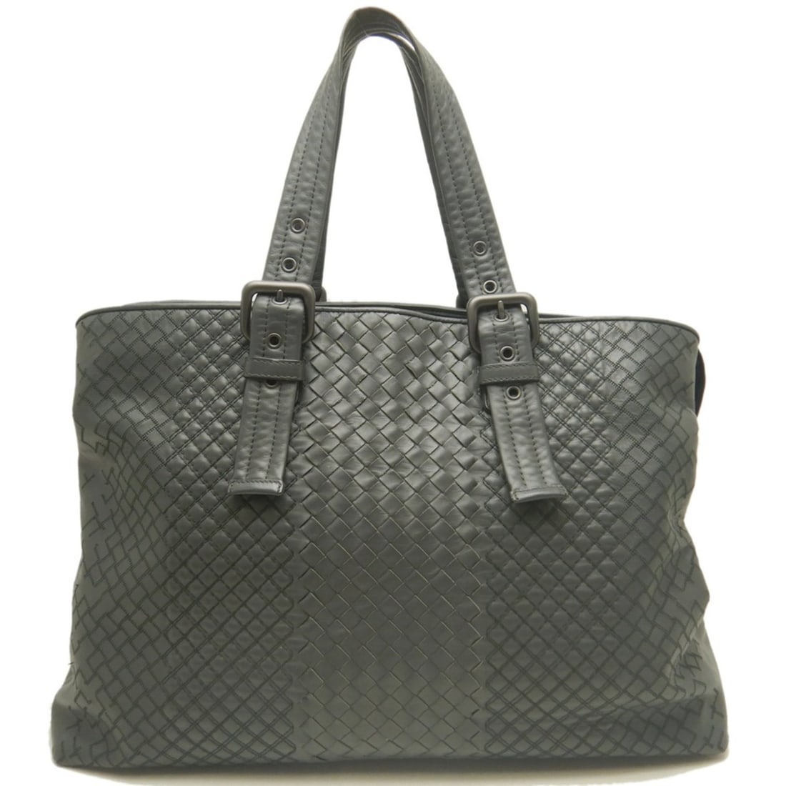 BOTTEGA VENETA Intreccio Aurelio Tote Bag, Leather, Gray, Men's, 254100