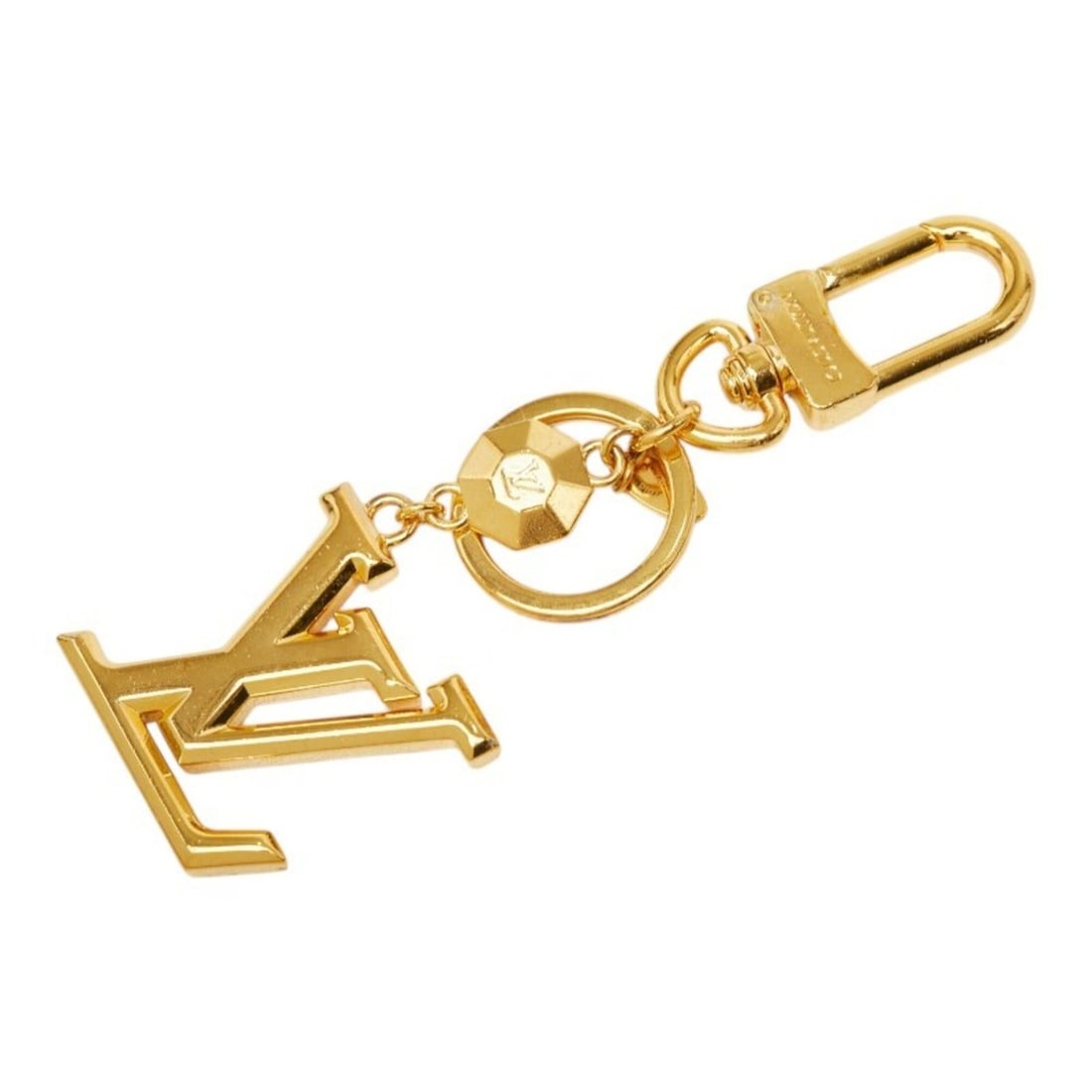Louis Vuitton Portefeuille LV Facet Keyring Keychain M65216 Gold Plated Women's LOUIS VUITTON
