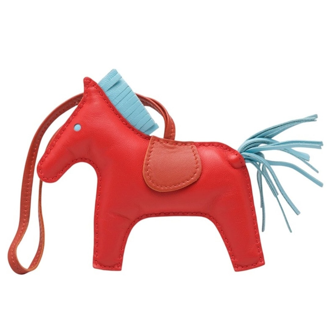 Hermes Rodeo Charm MM Accessory Bag Keychain A Stamp Capucines Celeste Agneau Milo Women's HERMES