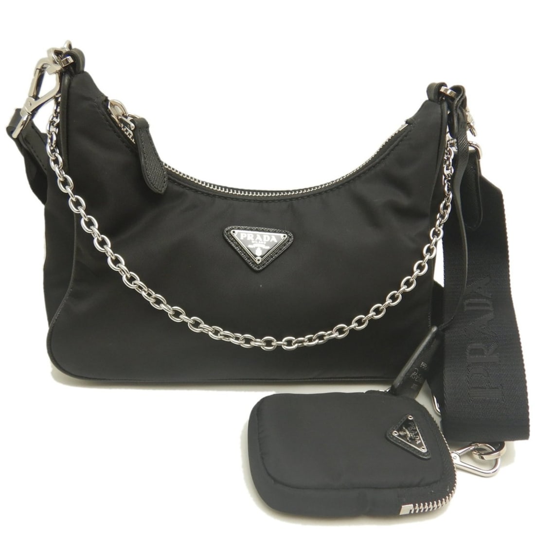PRADA Re-Edition2005 1BH204 Shoulder Bag, Saffiano x Re-Nylon, NERO (Black), Women's, 254089: --- Catalog ---Category: SizeSize (HxWxD): 16cm x 22cm x 6cm / 6.29'' x 8.66'' x 2.36''Strap Length: 78cm - 108cm / 30.7'' - 42.51''Handle Length: 46cm / 18.11''Category: DesignType: Shoulder bagColor