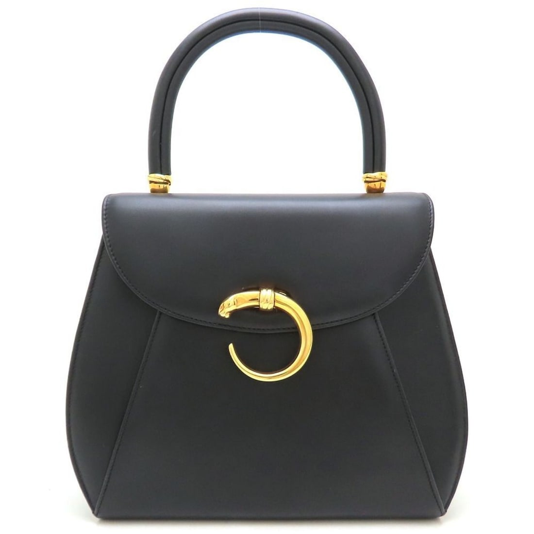 CARTIER Panthère L1000121 Handbag, Calfskin, Black, Women's, 353448: --- Catalog ---Category: SizeSize (HxWxD): 20.5cm x 21.5cm x 8.5cm / 8.07'' x 8.46'' x 3.34''Category: DesignType: Handbag, PouchColor: BlackGender: WomenMaterial: Leather Hardware Color: GoldLeather/