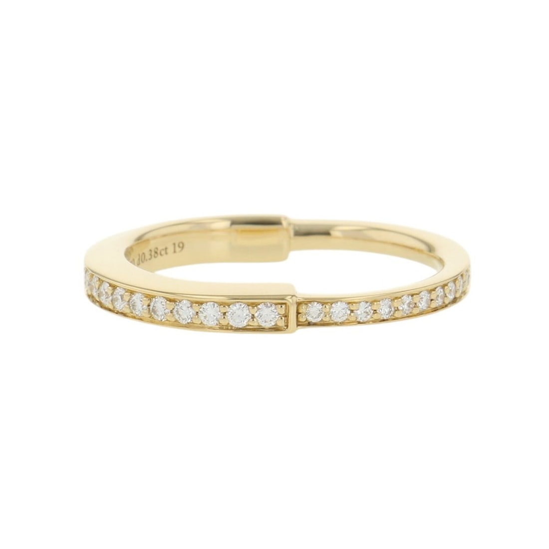 Tiffany & Co. Rock Ring, Diamond, Total 0.38ct, 18K Yellow Gold, Size Approx. 1.: --- Catalog ---Category: SizeJP Size: 13US Size: 6.5Category: DesignType: Band ringGender: WomenMaterial: Yellow gold (18K)Category: GeneralBrand: Tiffany--- Item List ---Section: ConditionRanking: Ra
