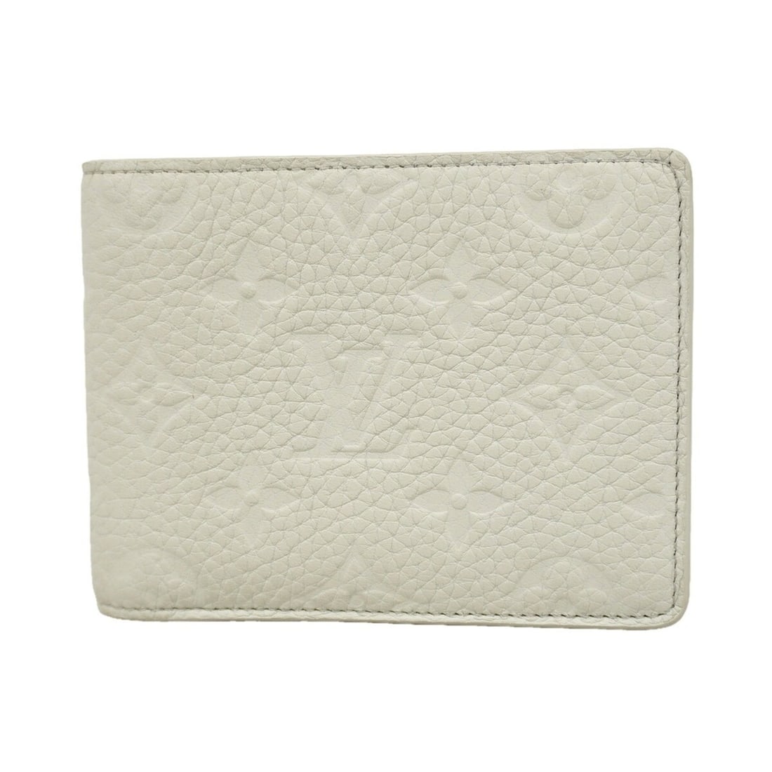 Louis Vuitton Monogram Taurillon Portefeuille Multiple Wallet/Billfold M14252 Light Gray Women's