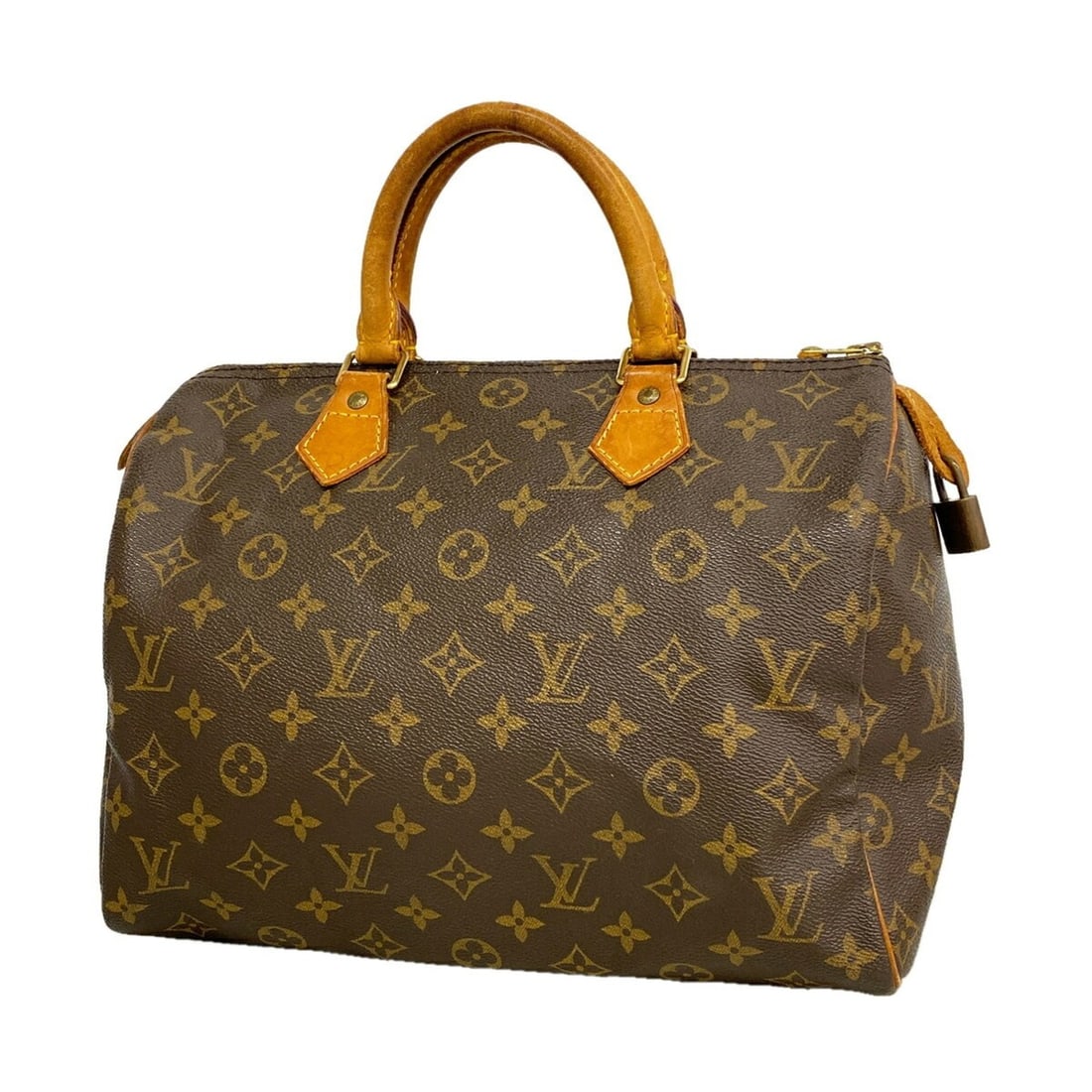 Louis Vuitton Monogram Speedy 30 Handbag M41108 Brown Women's