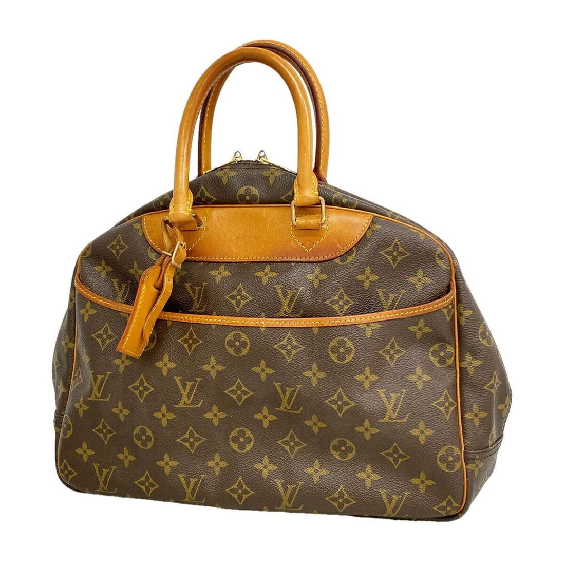 Louis Vuitton Monogram Deauville Handbag M47270 Brown Women's