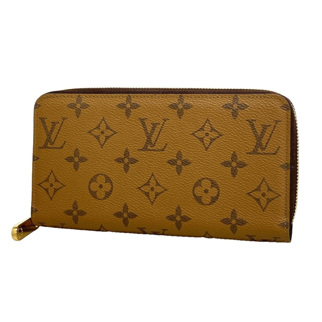 Louis Vuitton Monogram Reverse Zippy Wallet M82444 Brown Women's Long