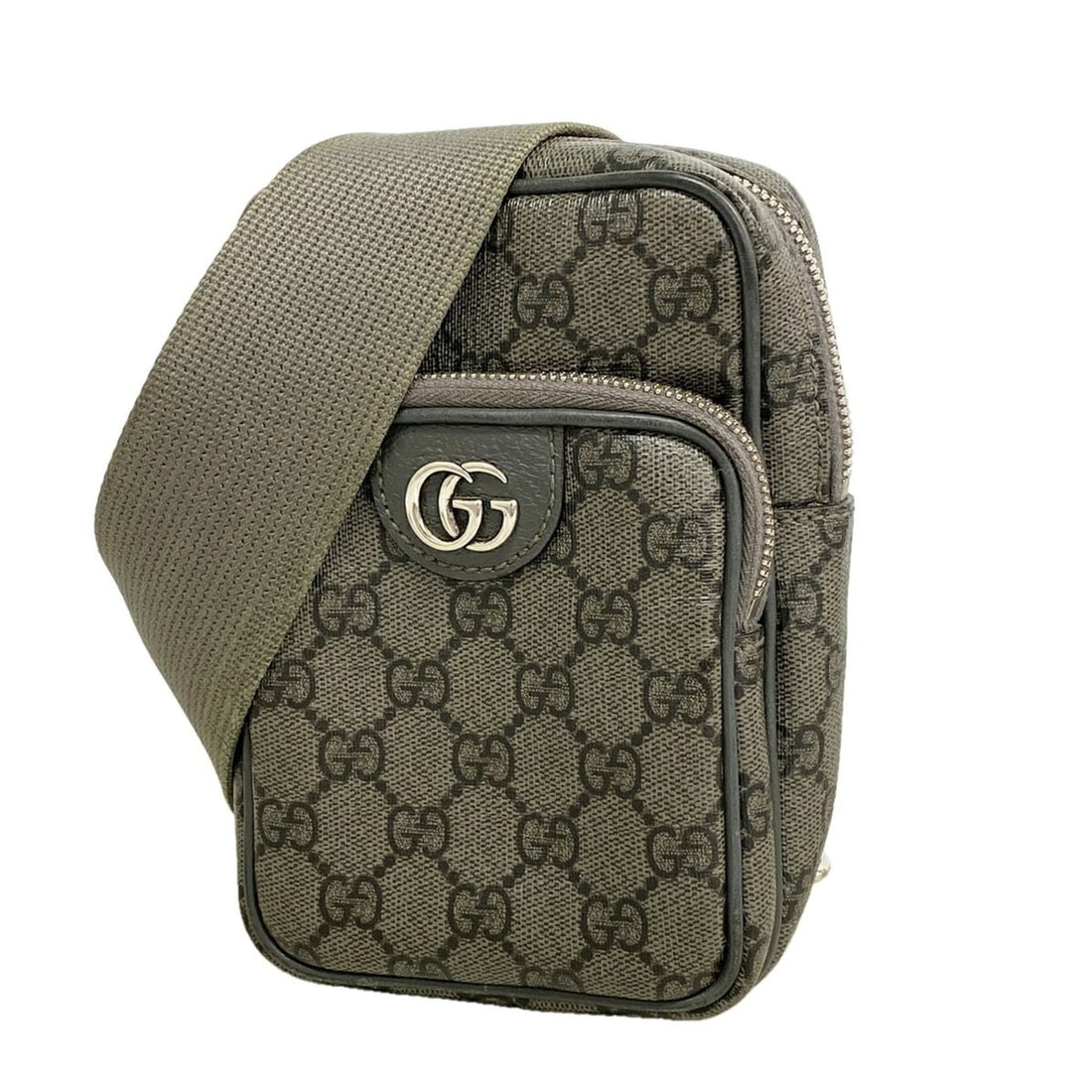 Gucci GG Supreme Body Bag 752565 Gray Men's