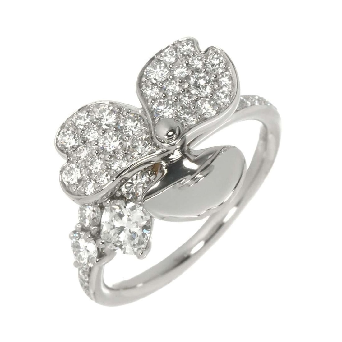 Tiffany & Co. Paper Flower Ring with Diamonds, Platinum (Pt) - Design