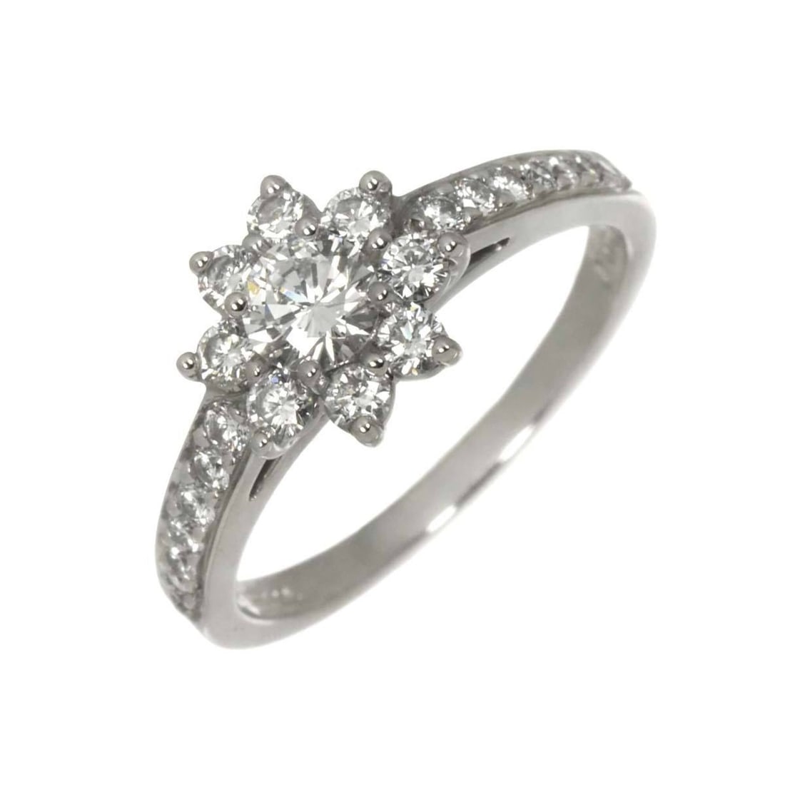 Tiffany & Co. Flora Ring, Diamond, Platinum, Flower Design, Diamond Ring
