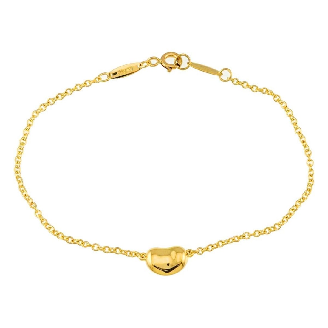 Tiffany & Co. Bean 1P Bracelet 17cm 18K YG Yellow Gold 750: --- Catalog ---Category: SizeLength: 17cm / 6.69''Category: DesignType: Charm braceletGender: WomenMaterial: Yellow gold (18K)Category: GeneralBrand: Tiffany--- Item List ---Section: ConditionRanking: