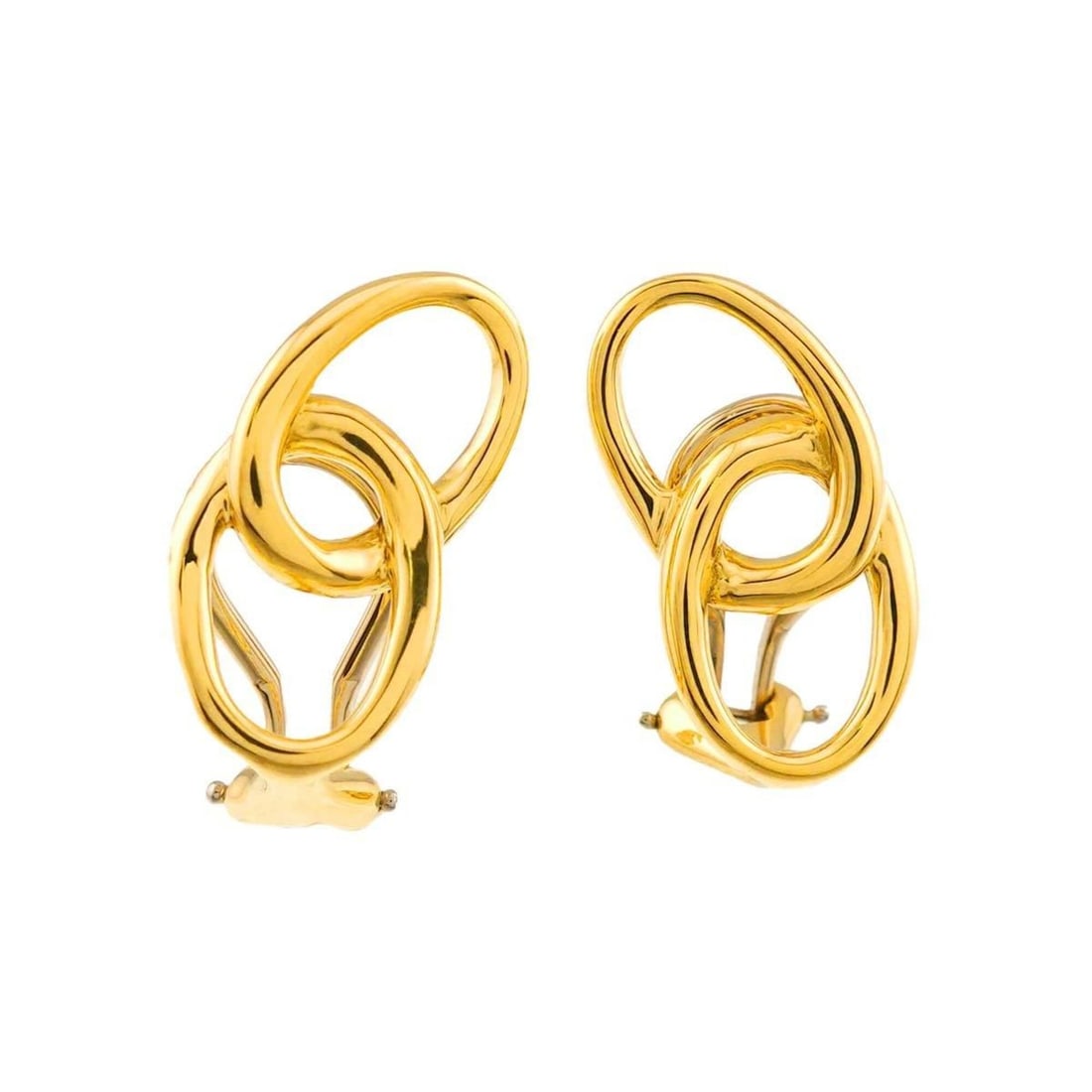 Tiffany & Co. Double Loop Earrings, 18K Yellow Gold (750), Clip-on Earrings: --- Catalog ---Category: SizeSize (HxWxD): 20.00mm x 10.00mm / 0.79'' x 0.39''Category: DesignType: Clip earringsGender: WomenMaterial: Yellow gold (18K)Category: GeneralBrand: Tiffany--- Item List --