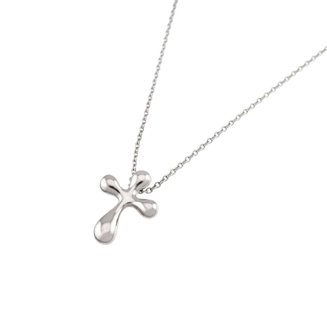 Tiffany & Co. Cross Necklace, 40cm, Platinum (Pt)