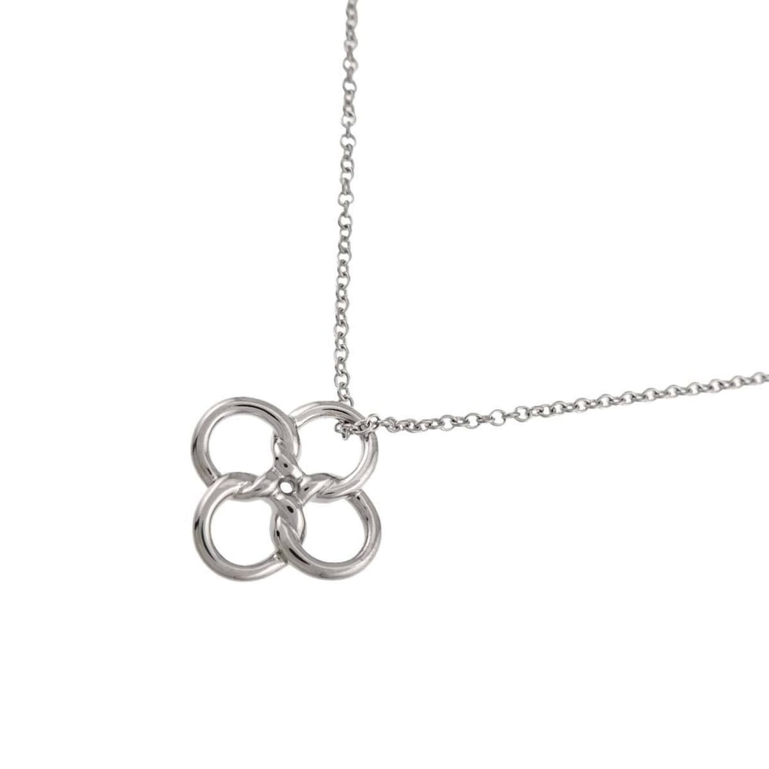 Tiffany & Co. Quadrifoglio Necklace, 40cm, Platinum (Pt)